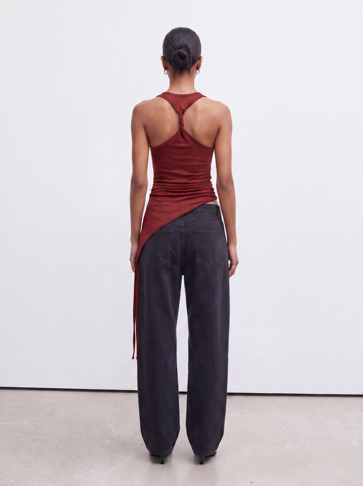Asymmetric Tank - Deep Red